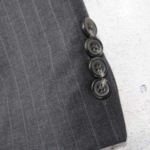 LAUREN RALPH LAUREN Gray Pinstripe Wool Blazer Suit Jacket Mens Size 42L - Picture 7 of 12
